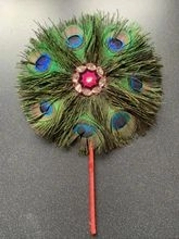 Peacock Feather Fan Hand Held