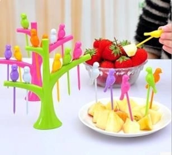 BIRD SHAPE DESIGNED FRUIT FORK SET OF 3