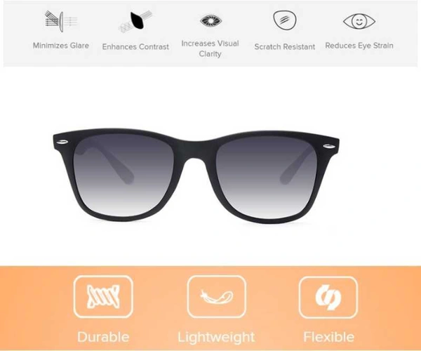 Mi Polarized Wayfarer Sunglasses (Free Size)  (For Men & Women, Blue)