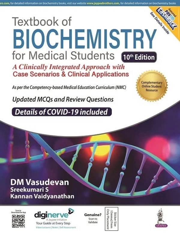 Textbook of Biochemistry for Medical Students - DM Vasudevan (Author), Sreekumari S (Author), Kannan Vaidyanathan (Author)