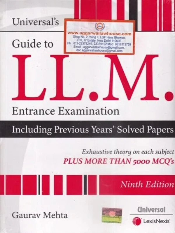  llm entrance exam 2021 Universal’s Guide to LLM Entrance Examination Including Previous Year’s solved Papers by Gaurav Mehta Edition 2022  0 Overview Specifications Related Products ₹995.00 ₹846.00 ADD TO CART -15% llm entrance exam 2021 Universal’s Guide to LLM Entrance Examination Including Previous Year’s solved Papers by Gaurav Mehta Edition 2022 - Gaurav Mehta  (Author)