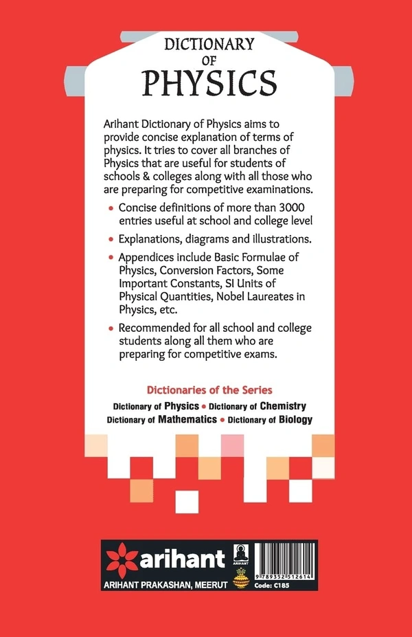  Arihant Dictionary Of Physics - Arihant Expert team