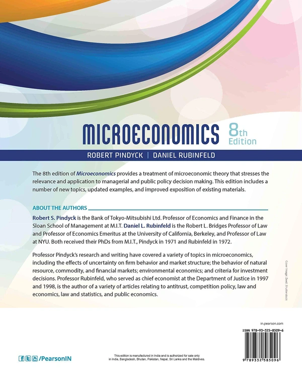 Microeconomics | Eighth Edition | By Pearson - by Robert Pindyck (Author), Daniel Rubinfeld (Author)