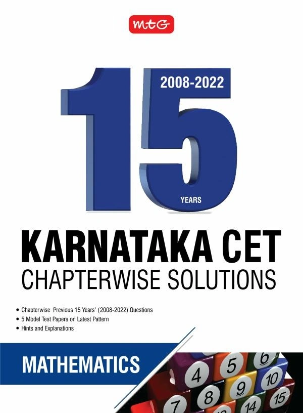 15 KARNATAKA CET Chapterwise Solution - MATHEMATICS - MTG TEAM
