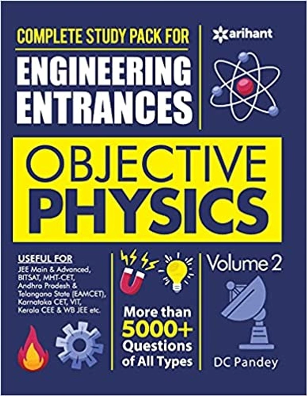 Objective Physics Vol 1+2 combo set  for Engineering Entrances 2022 - arihant exparts