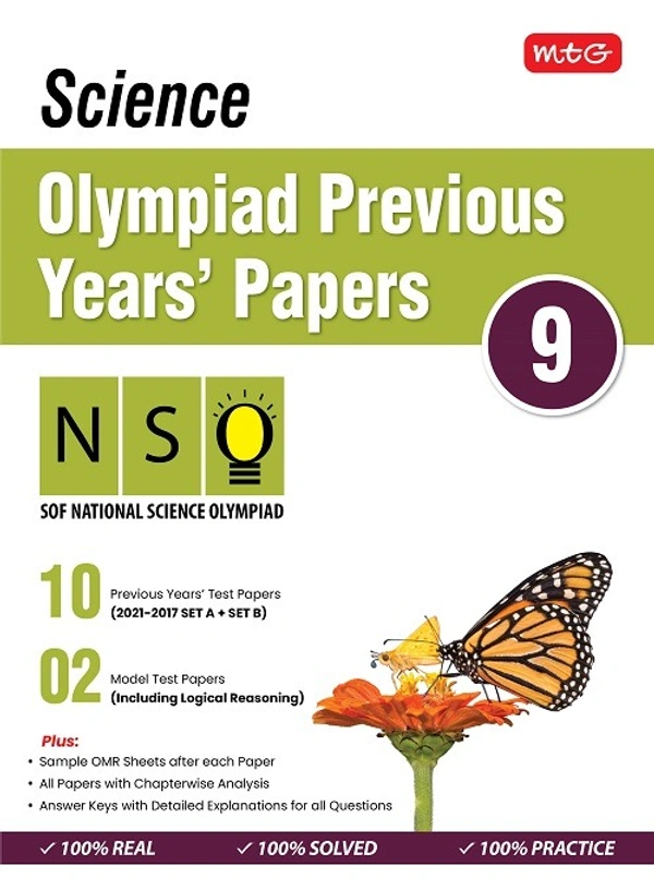 SCIENCE Olympiad Previous  Year's Papers ; Class 9 - MTG TEAM