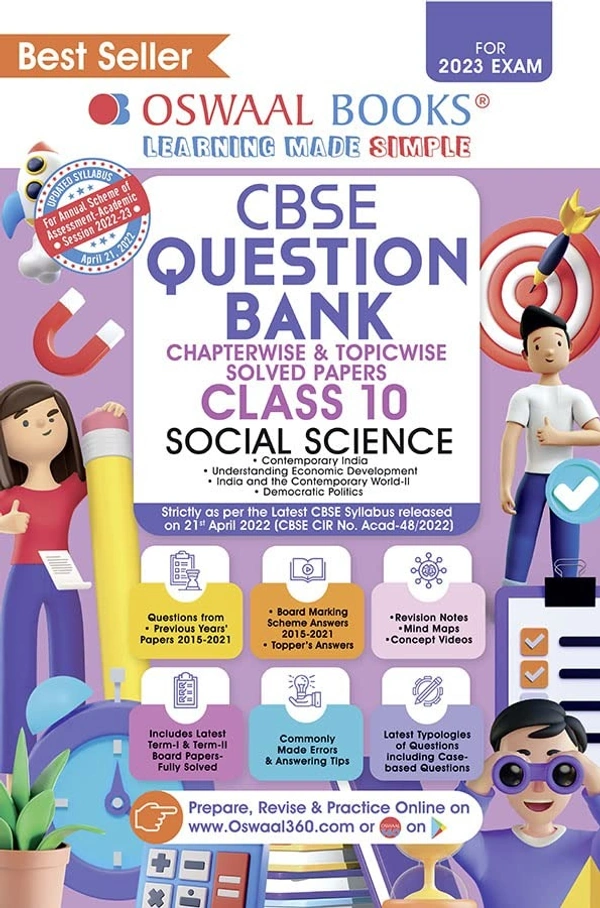 OSWAL social science - 10 Class Question Bank Chapterwise & Topicwise PYQ, English
