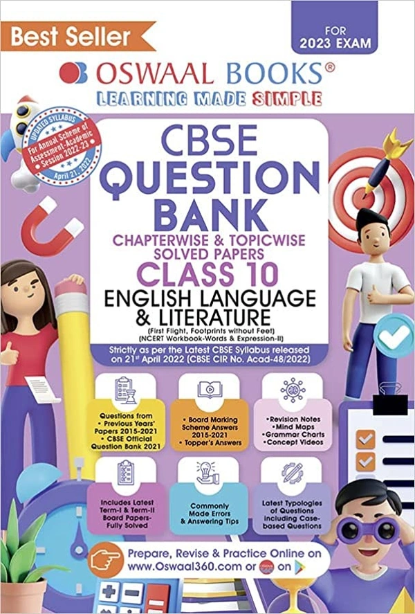 OSWAL English Language - 10 Class Question Bank Chapterwise & Topicwise PYQ, English