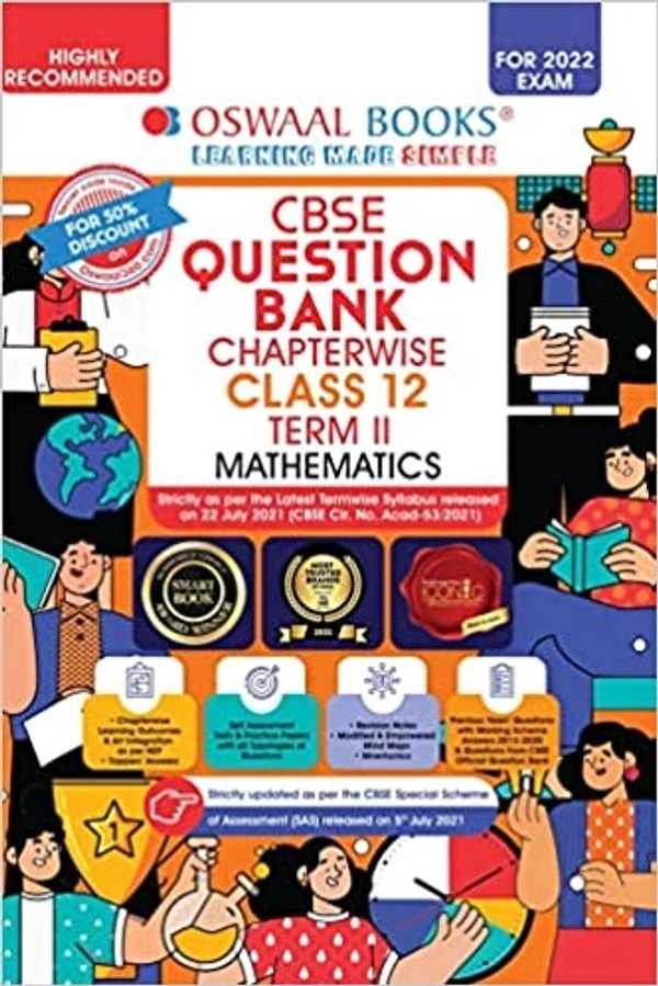 OSWAL Mathematics - 12 Class Question Bank Chapterwise & Topicwise PYQ, English
