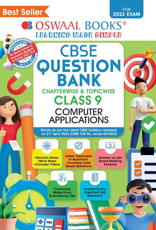 OSWAL Computer science - 9 Class Question Bank Chapterwise & Topicwise PYQ, English