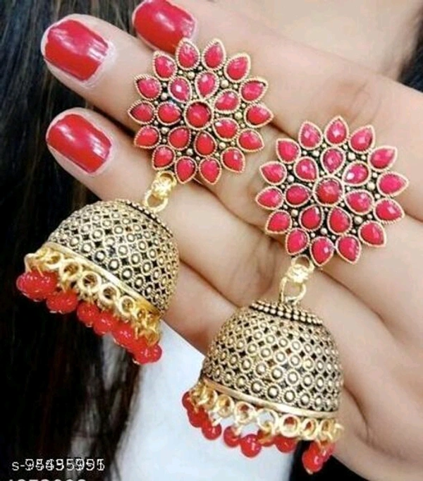 Silver Jumkas  - Red