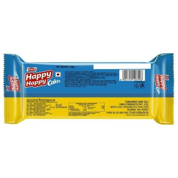 Parle Happy Happy Vanilla Cake 120 g