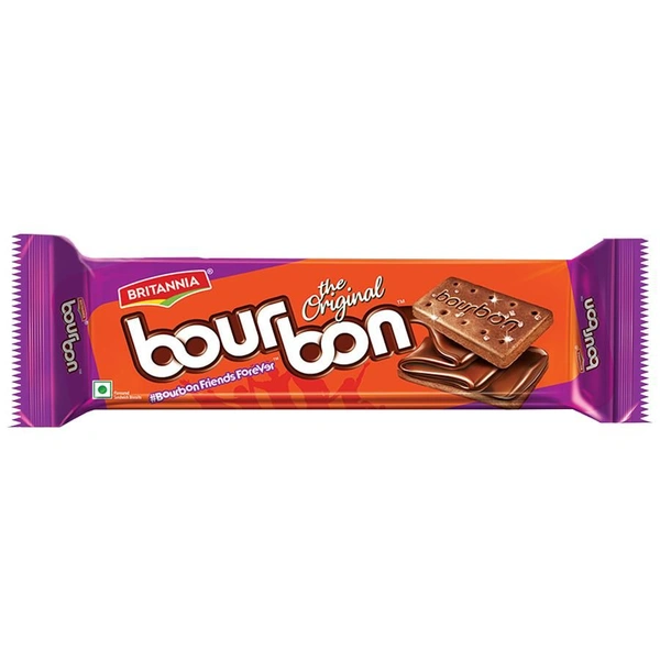 Parle Britannia Bourbon - The Original Choco Creme Sandwich Biscuit, 150 g