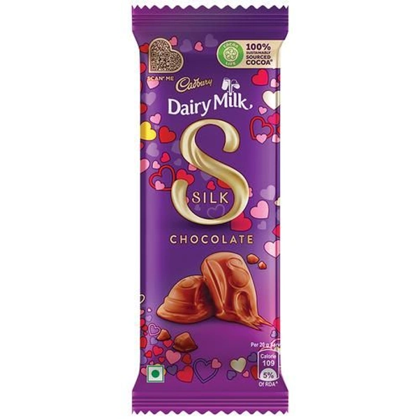Cadbury Dairy Milk Silk - Plain Valentine Chocolate Bar, Gift Pack