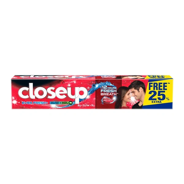 Closeup Ever Fresh+ Red Hot Gel Toothpaste, 50 gm