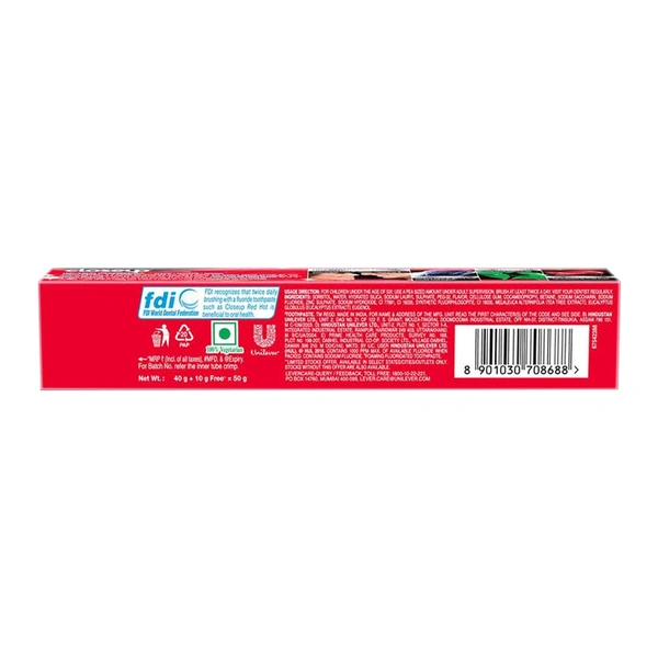 Closeup Ever Fresh+ Red Hot Gel Toothpaste, 50 gm