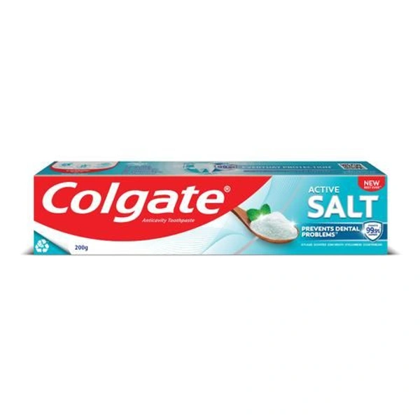 Colgate Active Salt Toothpaste, Germ Fighting Toothpaste for Healthy Gums and Teeth, 200g, 200 g