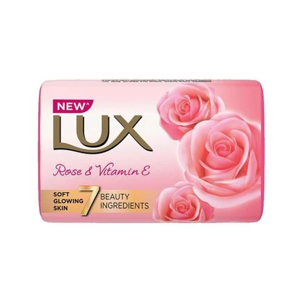 Lux Rose & Vitamin E Soap Bar, For Soft Glowing Skin with 7 Beauty Ingredients, 150 g (Pack of 3)