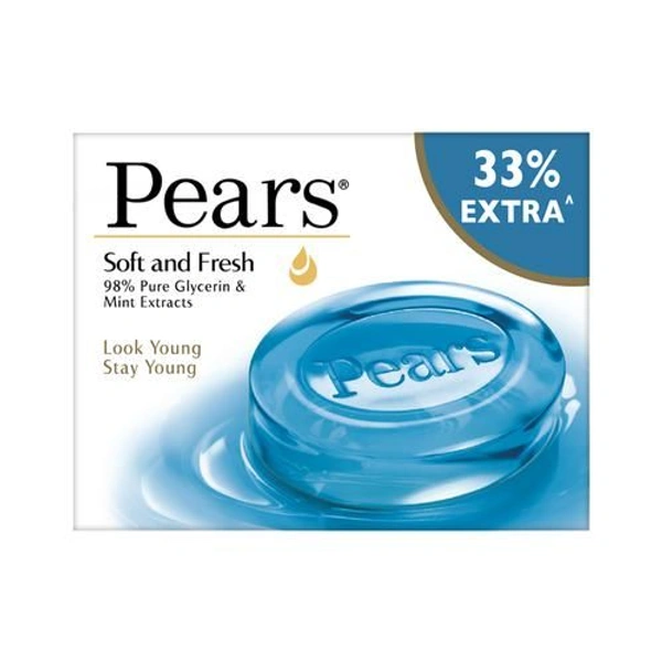 Pears Soft & Fresh Glycerine & Mint Extracts Soap, 75 g