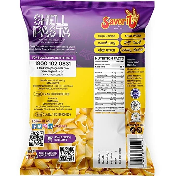 Pasta Shell 500Kg