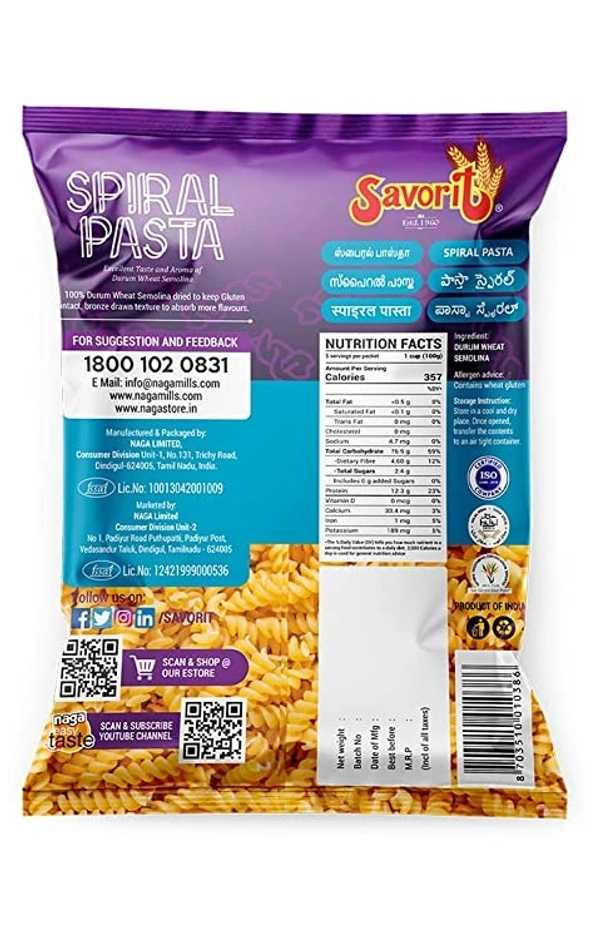 Pasta Spiral 500Kg