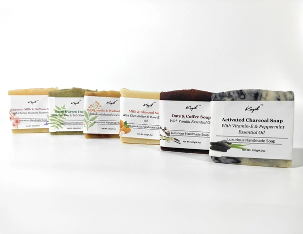 Kayik Cold Process Soap Combo Offer - 120g x 6pcs - 120gm X 6pcs