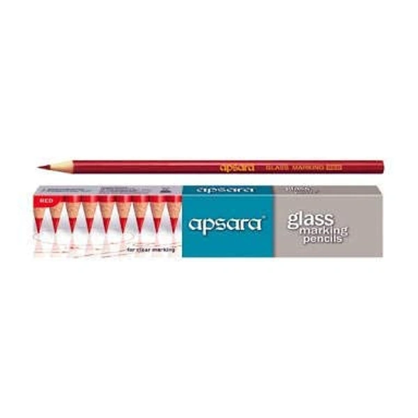 APSARA GLASS MARKING PENCIL  - Red