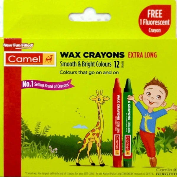 Camlin Ltd CAMEL WAX CRAYONS 12 SHADES 