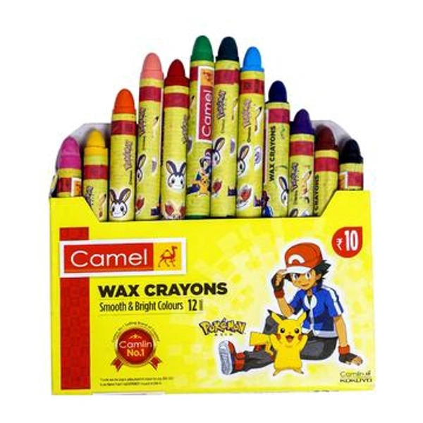 Camlin Ltd CAMEL WAX CRAYONS 12 SHADES 