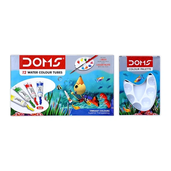 Domsproductions Pvt Ltd DOMS WATER COLOUR TUBES 12 SHADES
