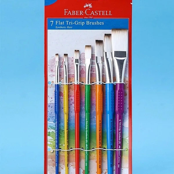 FABER-CASTELL 7 FLAT TRI-GRIP BRUSH 
