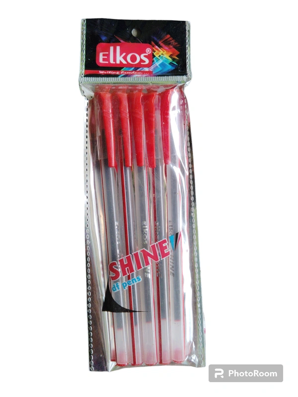 Elkos Shine df Pens (Red Colour)  - Red