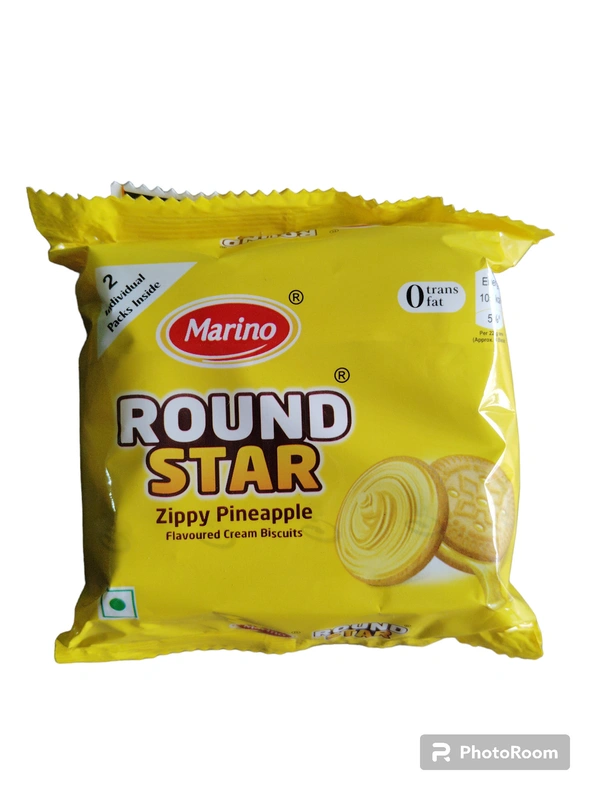 Marino Round Star Cream Biscuits - Yellow