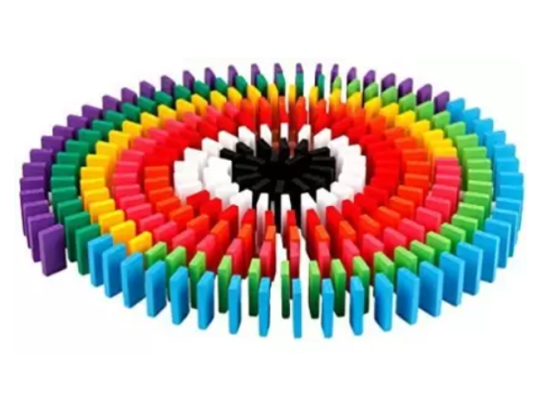 Musvika 120 pcs Wooden Dominos Blocks Set, Kids Game Educational Play Toy, Domino  (Multicolor) - Kids