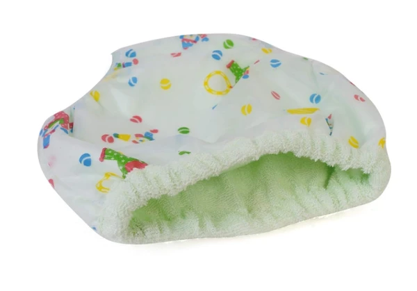 Musvika Plastic (PVC) Washable Reusable Towel / Toweling Diaper Panty / Pant / Underwear (Multicolor) - S, Pack of 3, Toddler