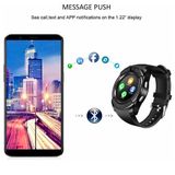 Smart Watch Touch Screen Smart Watch Compatible with All Mobile Phones with Camera, SIM, SD Card Slot Android and iOS Smartphones for Kids Girls Boys Men Women Black - Black, Smart Watch, Pack Of 1