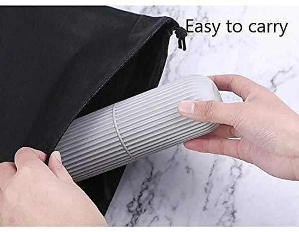 Anti Bacterial Toothbrush Capsule Shape Container Case Box Storage Organizer Cover Portable for Travel Bathroom Hiking Camping Plastic Toothbrush Holder - Pack Of 1, Capsule Storage