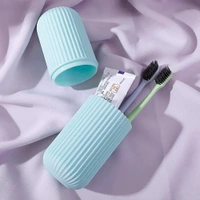 Anti Bacterial Toothbrush Capsule Shape Container Case Box Storage Organizer Cover Portable for Travel Bathroom Hiking Camping Plastic Toothbrush Holder - Pack Of 1, Capsule Storage