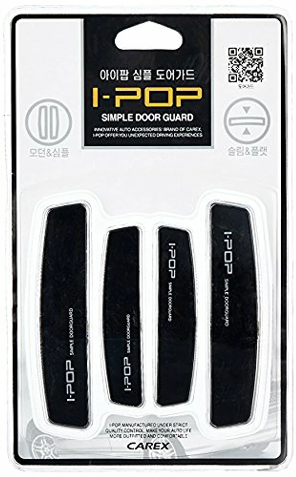 Universal Anti Scratch I Pop Car Door Edge Guard Bumper Scratch Protector Compatible with All Cars Black Colour (Set of 4) - Best For Car Door Safety, Set Of 1