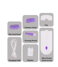 Finishing Touch Rechargeable Instant Painless Facial Body Hair Remover Trimmer Shaver Cordless Trimmer With Sensor Light For Women & Men - White, Fineshing Touch Trimmer, Pack Of 1