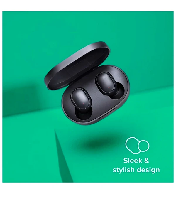 Earbuds 2C Truly Wireless Earbuds with Bluetooth 5.0, Up to 12 Hours Playback, IPX4 Splash & Sweat Proof, Light Weight, Touch Control & Supports Voice Assistance - Black, Pack Of 1, Earbuds