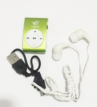 Mini Fashion Clip Metal USB Mp3 Music Media Player Support - Metal MP3 Player, Pack Of 1