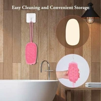 Silicone Bath Brush, Double Sided Body Scrubber , Silicone Shower Sponge , For Dead Skin Removal And Deep Cleaning Massage, Bath Tool , body wash for kids , loofah for bathing , body scrub for bathing , body brush having better cleaning , for removing stains , particle massage Housework cleaning , for Men, Women And Kid ( MultiColor ) - Bubble Soap Case, Pack Of 1