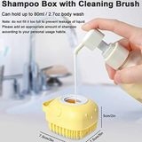 Silicon Massage Bath Brush , Shower Brush, Scalp & Bathing Brush , For Cleaning Body , Silicon Bath Scrubber , Cleaner & Massager With Shampoo Dispenser, Bathing Tool , scrubber for bathing , Silicon Wash Scrubber , Cleaner & Massager For Shampoo, Soap Dispenser , body scrubber for bathing , Skin Massage Brush Bath , For Kids Men And Women - Brush For Liquid, Pack Of 1