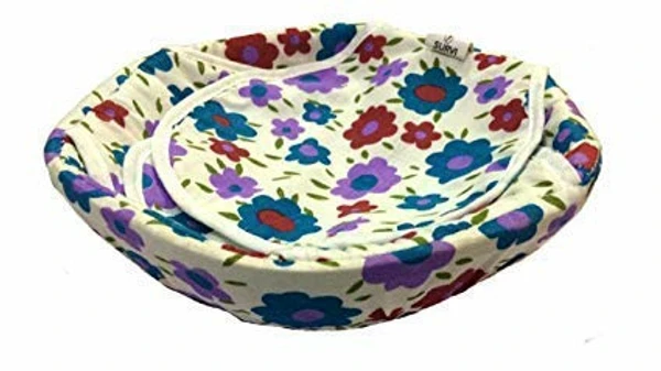 Hot Chapatti box with single zip | Roti Cotton Cloth Casserole | Basket | Washable with Chain | Roti Rumals with Multicolor - Cotton Roti Casserole, Pack Of 1