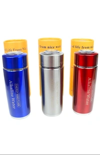 Stainless Steel Alkaline Water Bottle Ionizer Energy Nano Flask with Filter (Color May vary)  - Alkaline Water Bottle, Pack Of 1