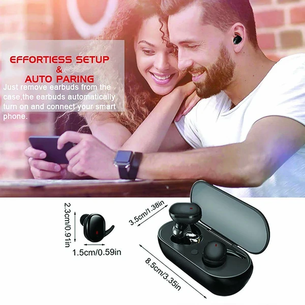 Buds Bluetooth True Wireless in Ear Earbuds(TWS) with Mic, Supports Dolby Atmos Noise Cancellation During Calls, IP54 Dust & Water Resistant(True Wireless) - True Earbuds, Pack Of 1