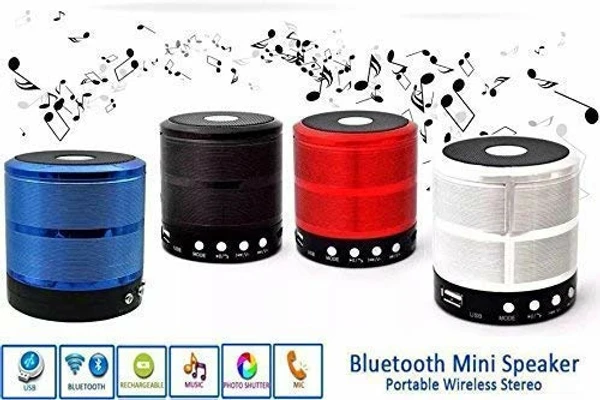 Bluetooth Speaker with FM Radio, TF Card, USB, AUX Input,Random Color - Mini Speaker, Pack Of 1