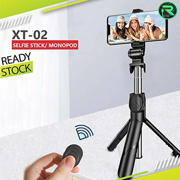 Selfie Stick and Tripod Stand, 3-in-1 Multifunctional Selfie Stick with Tripod Stand Compatible with iPhone/OnePlus/Samsung/Oppo/Vivo and All Phones - Black, Selfie Stick With Tripod, Pack Of 1