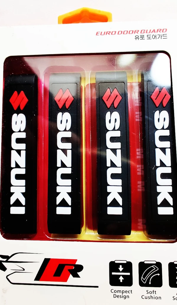 Suzuki Car Door Guard (Multicolor, Pack of 4, Universal for Car) - Black, Door Guard, Pack Of 4 Piece Set